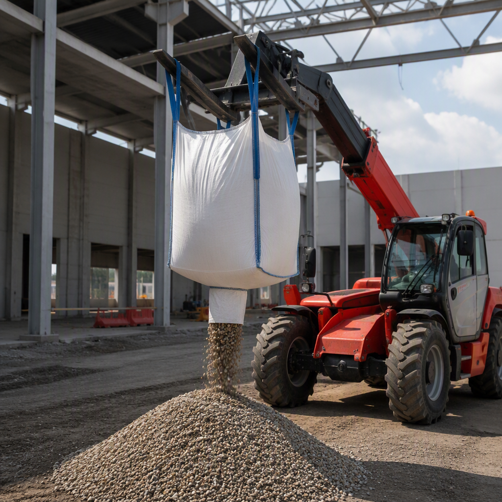 BIG BAG W-121 | AVS BEST STONE® | 90x90x90 cm | 1.500 KG | Auslaufstutzen