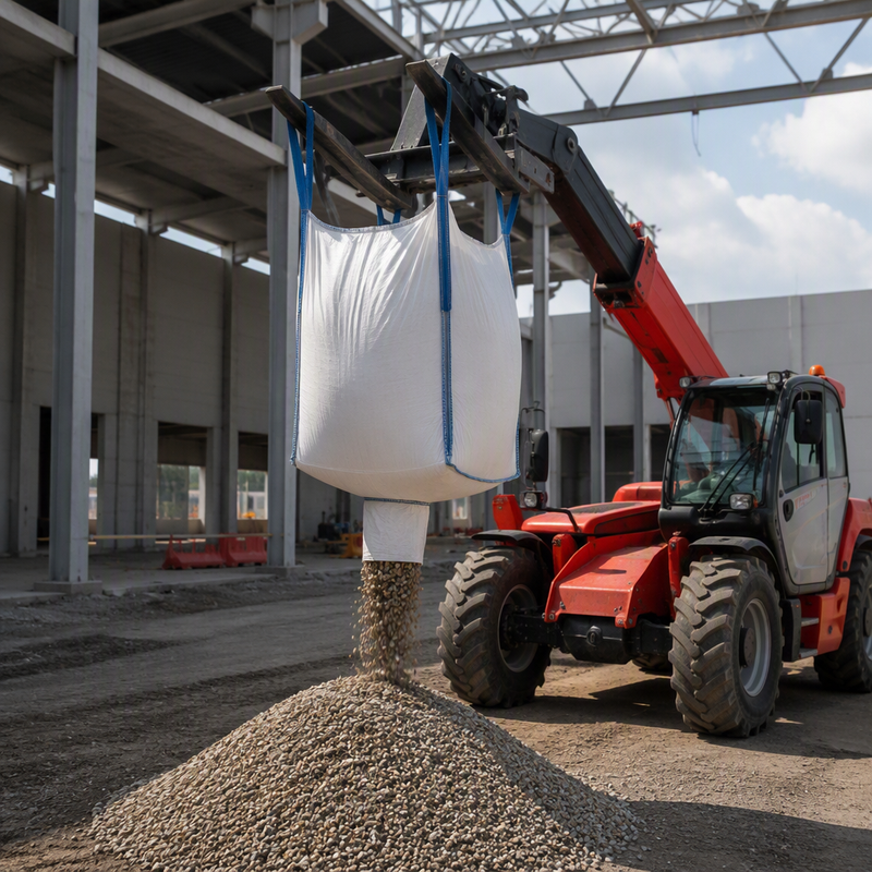 BIG BAG W-121 | AVS BEST STONE® | 90x90x90 cm | 1.500 KG | Auslaufstutzen