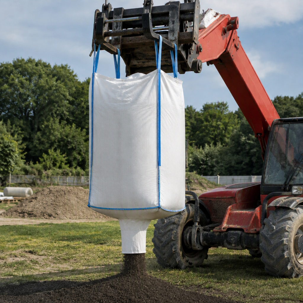 BIG BAG W-245 | AVS BEST GRANULES® | 99x99x200 cm | 1.000 KG | Schürze+Auslauf