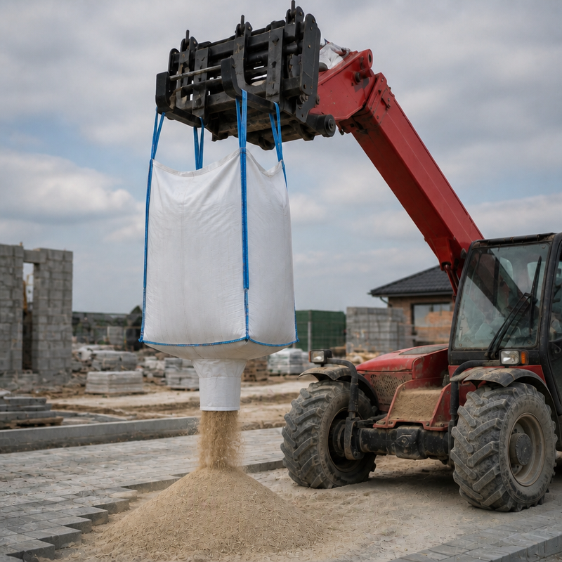 BIG BAG W-241 | AVS BEST GRANULES® | 91x91x110 cm | 1.250 KG | Schürze+Auslauf