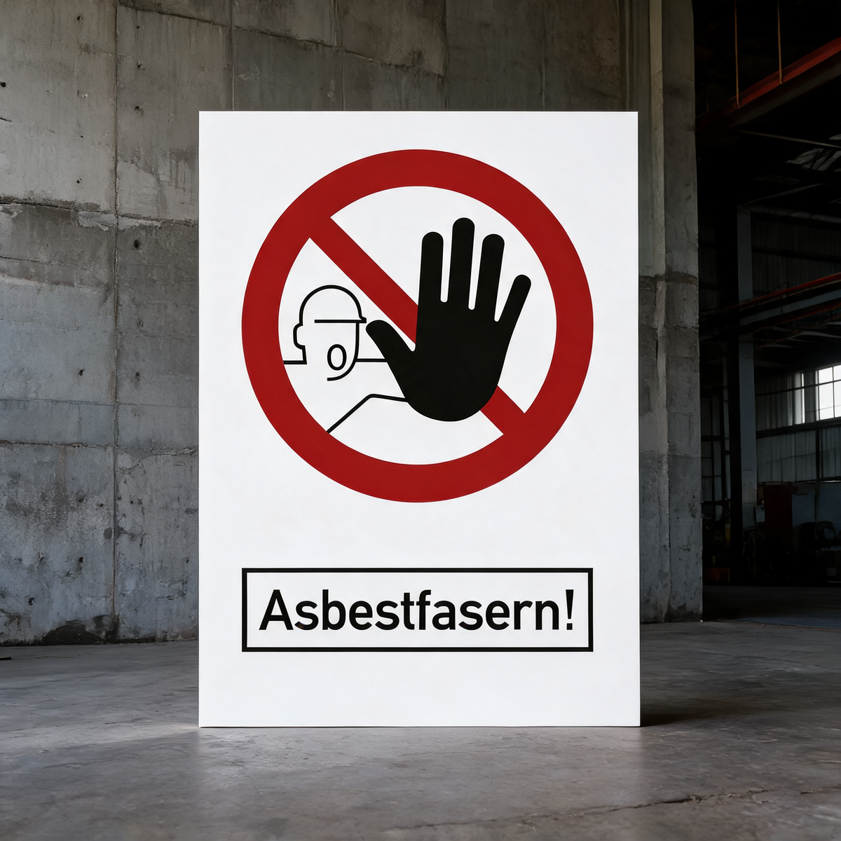 Warntafel ASBEST 50x70cm