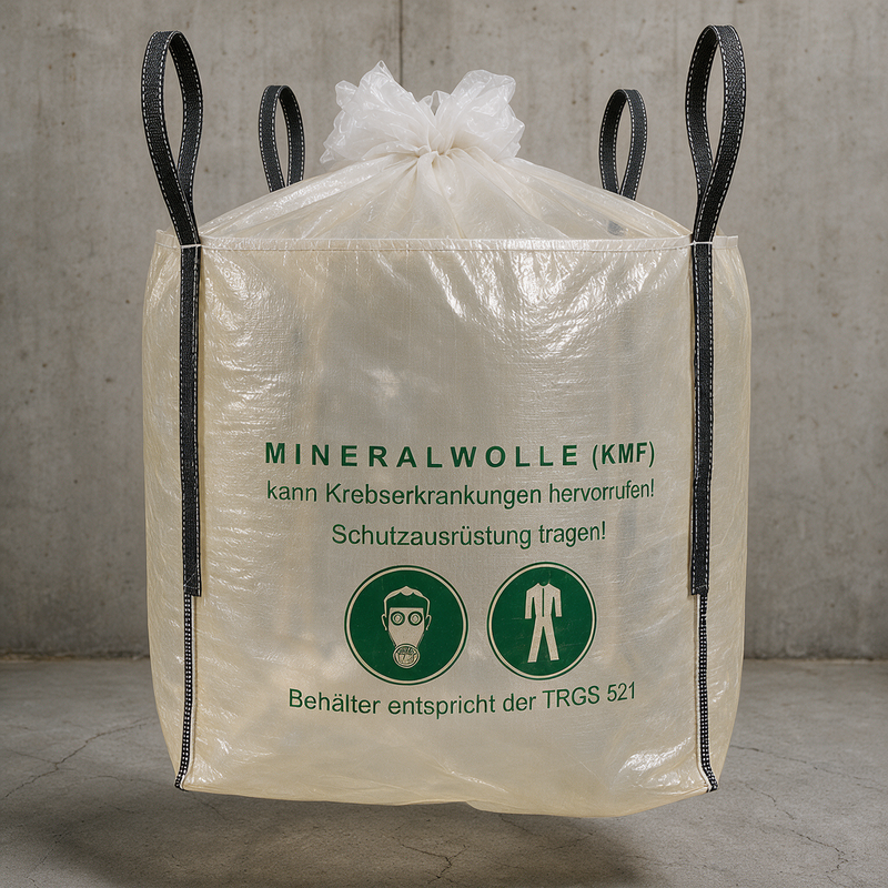 BIG-BAG S-92 (MiWo/KMF) 4x Schlaufen Gewebe transparent – 90x90x120 cm