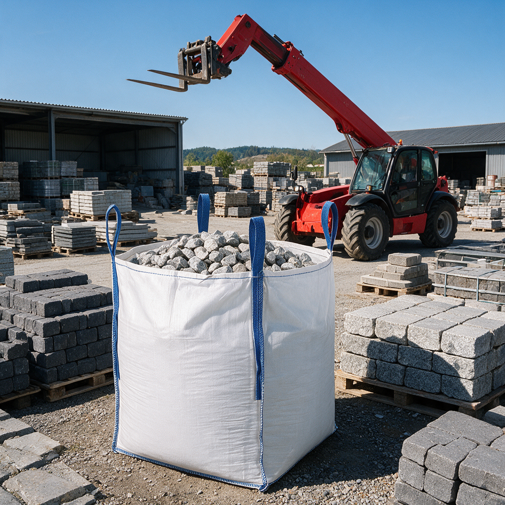BIG BAG W-131 | AVS BEST STONE® | 90x90x90 cm | 1.500 KG | Schürze