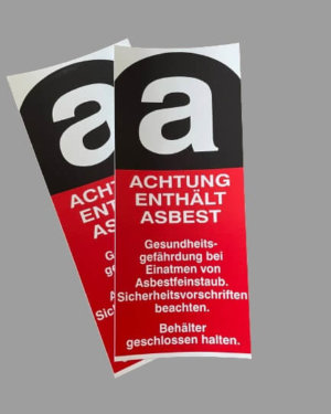 Aufkleber Asbest